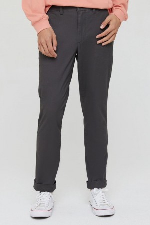 Grey GAP Slim Fit Essential Men's Pants | AZ0594186